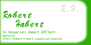 robert habert business card